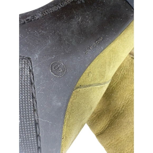 Pedro Miralles Sport Olive Suede Fur Trimmed Knee High Boots Size 40 US 9 Witchy - Picture 6 of 9